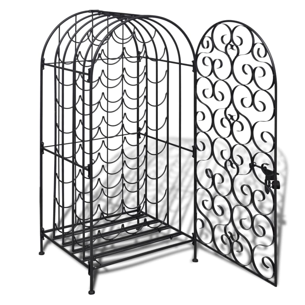 vidaXL Flaschenregal 45 Flaschen Metall 45x35,7x133,5 cm