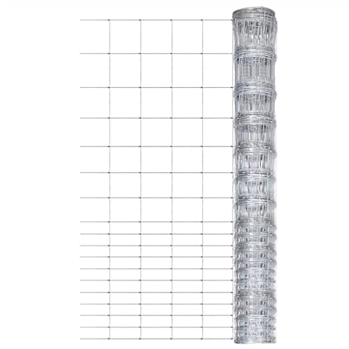vidaXL Heim & Garten Gartenzaun 50x1,5m Silber Stahl verzinkt