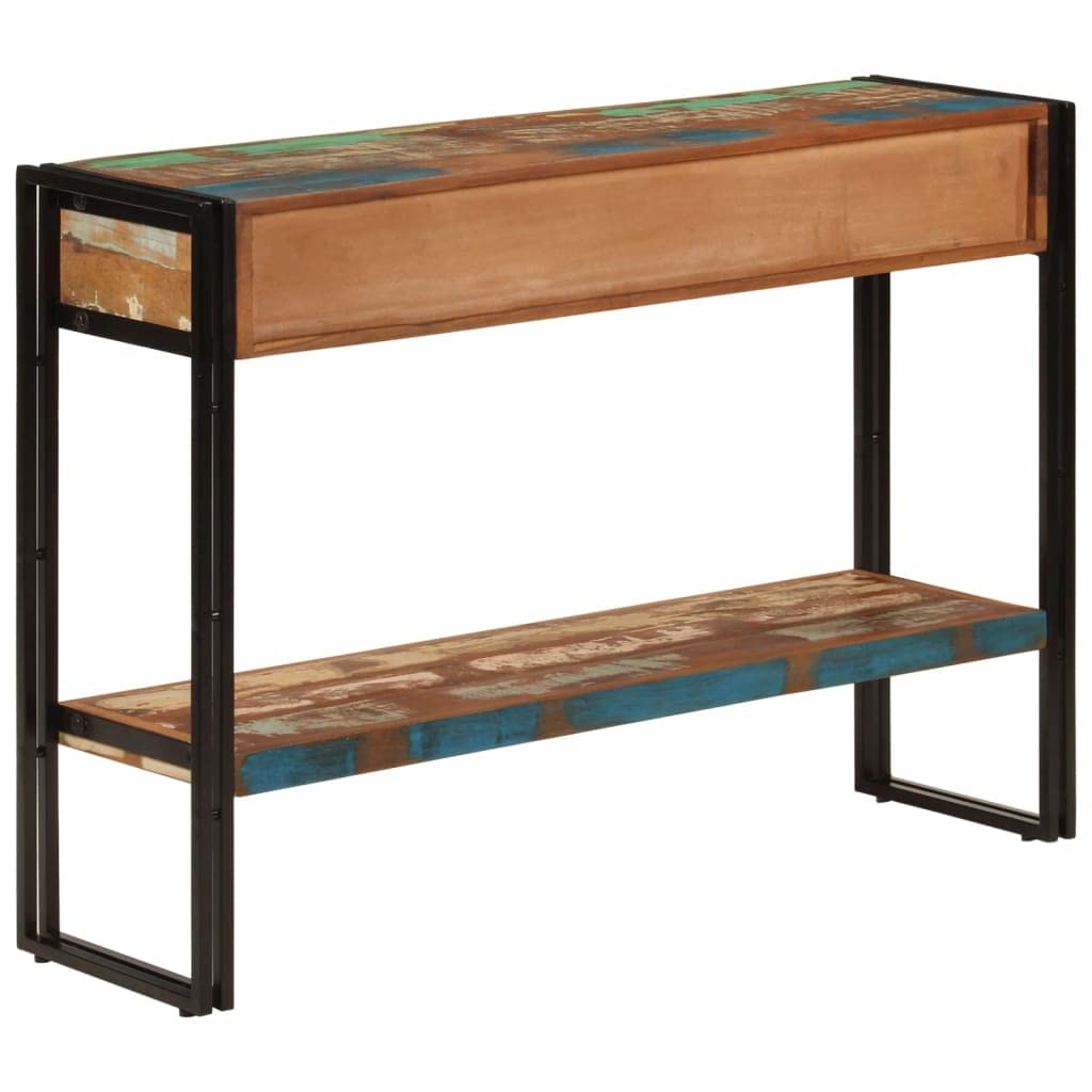 vidaXL Möbel Konsolentisch Altholz 110 cm 3 Schubladen