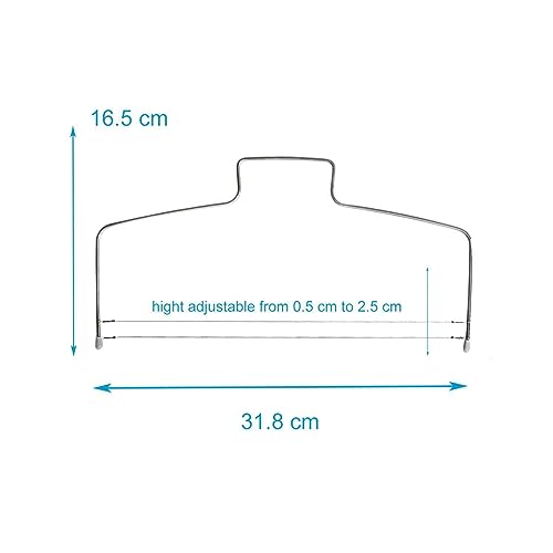 Intirilife Tortenschneider Edelstahl 31,8 cm mit Draht