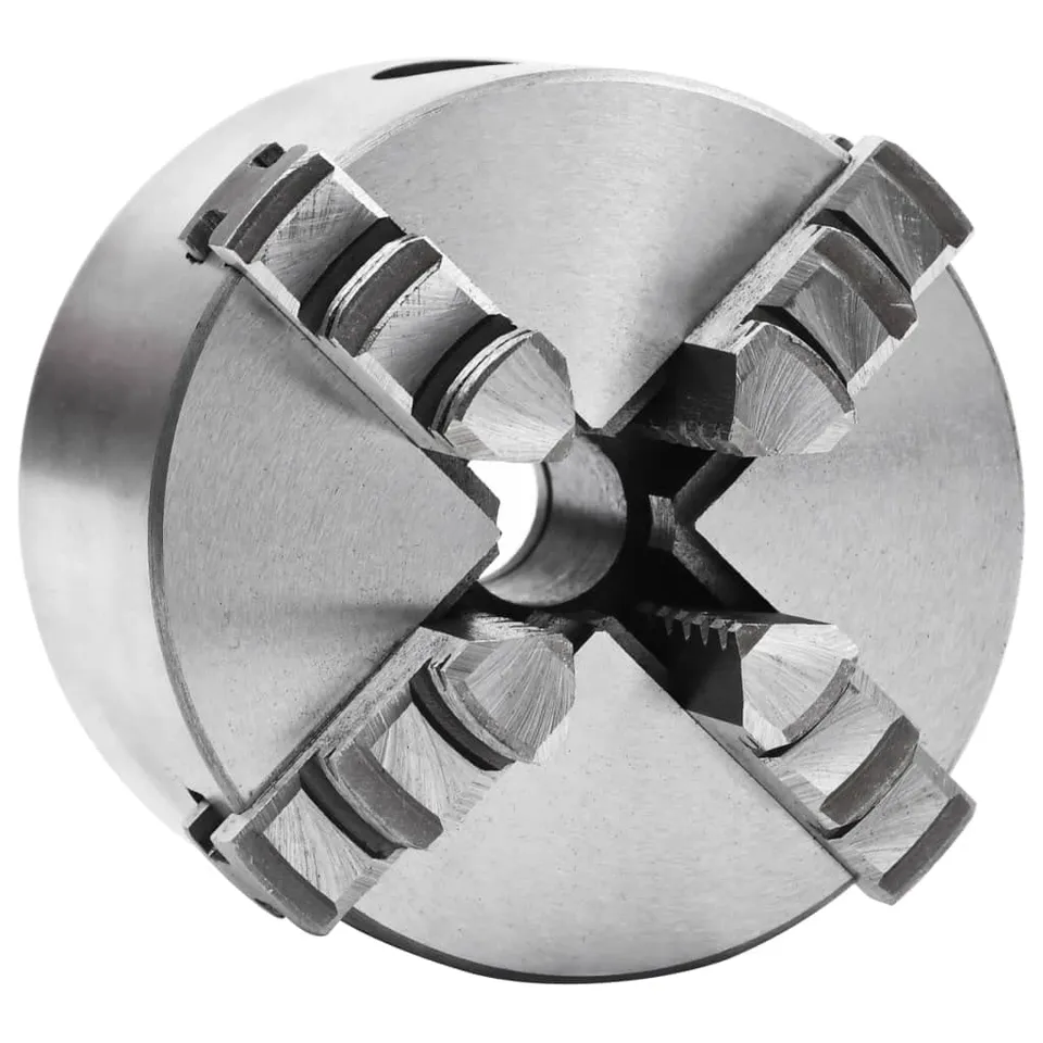 vidaXL Drehfutter 4-Backen Selbstzentrierend 80 mm Stahl