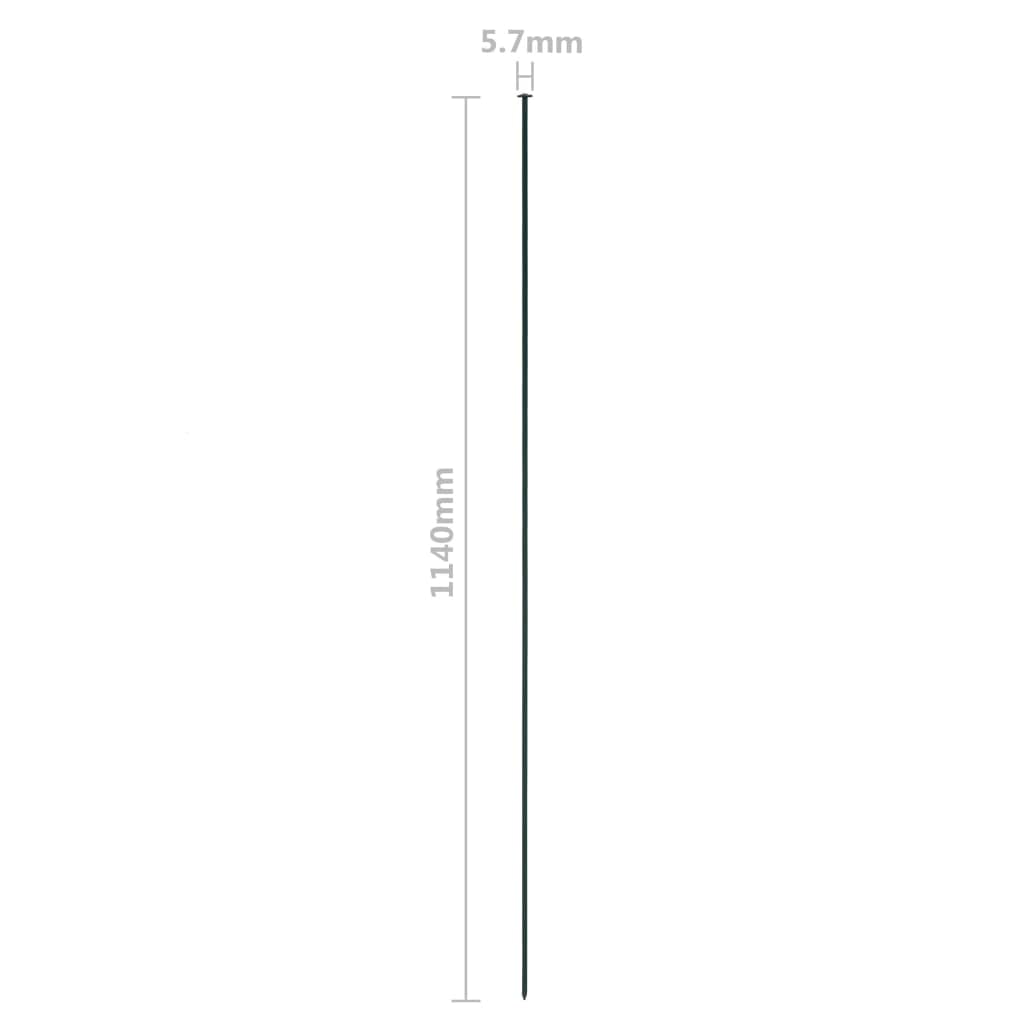 vidaXL Heim & Garten Gartenzaun Set Metall 115x79 cm Grün