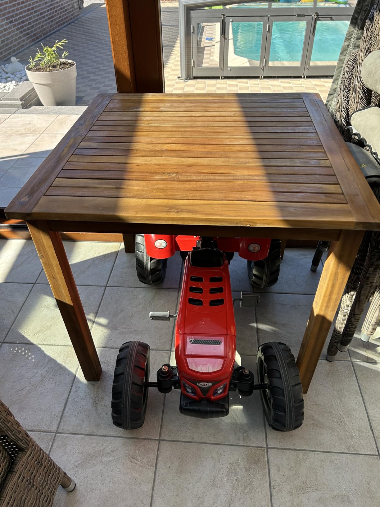 vidaXL Garten-Esstisch 110x110x75 cm Akazie Massivholz