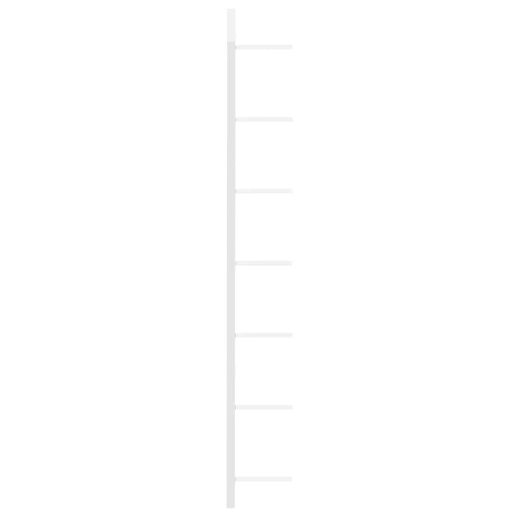 vidaXL Möbel Wand Weinregal Weiß Metall für 7 Flaschen 88cm