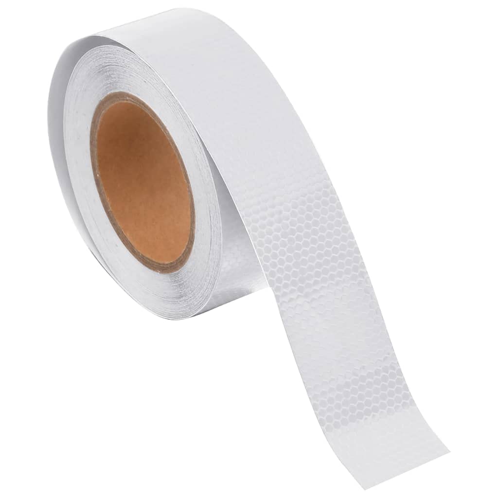 vidaXL Heim & Garten Reflektorband 5cmx20m PVC weiß selbstklebend