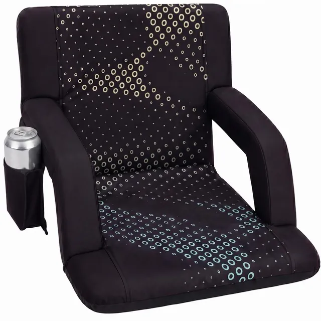 Serenelife Furniture Stadionstuhl 21" Schwarz klappbar