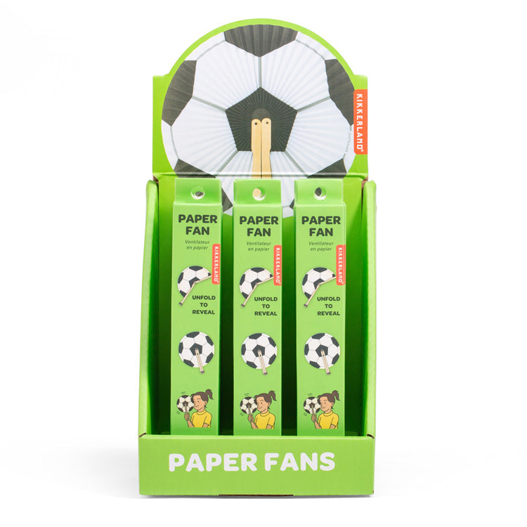 Kikkerland Home Soccer Papierfächer Fußball faltbar
