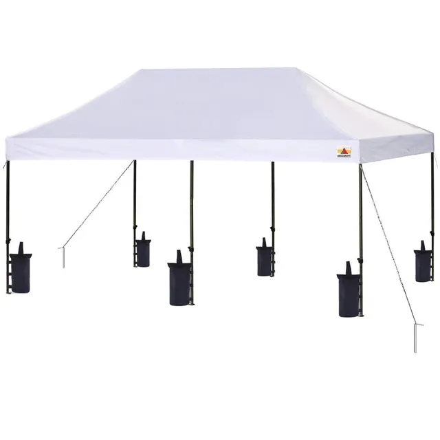 Serenelife Camping Faltpavillon 3x6m Weiß wasserdicht
