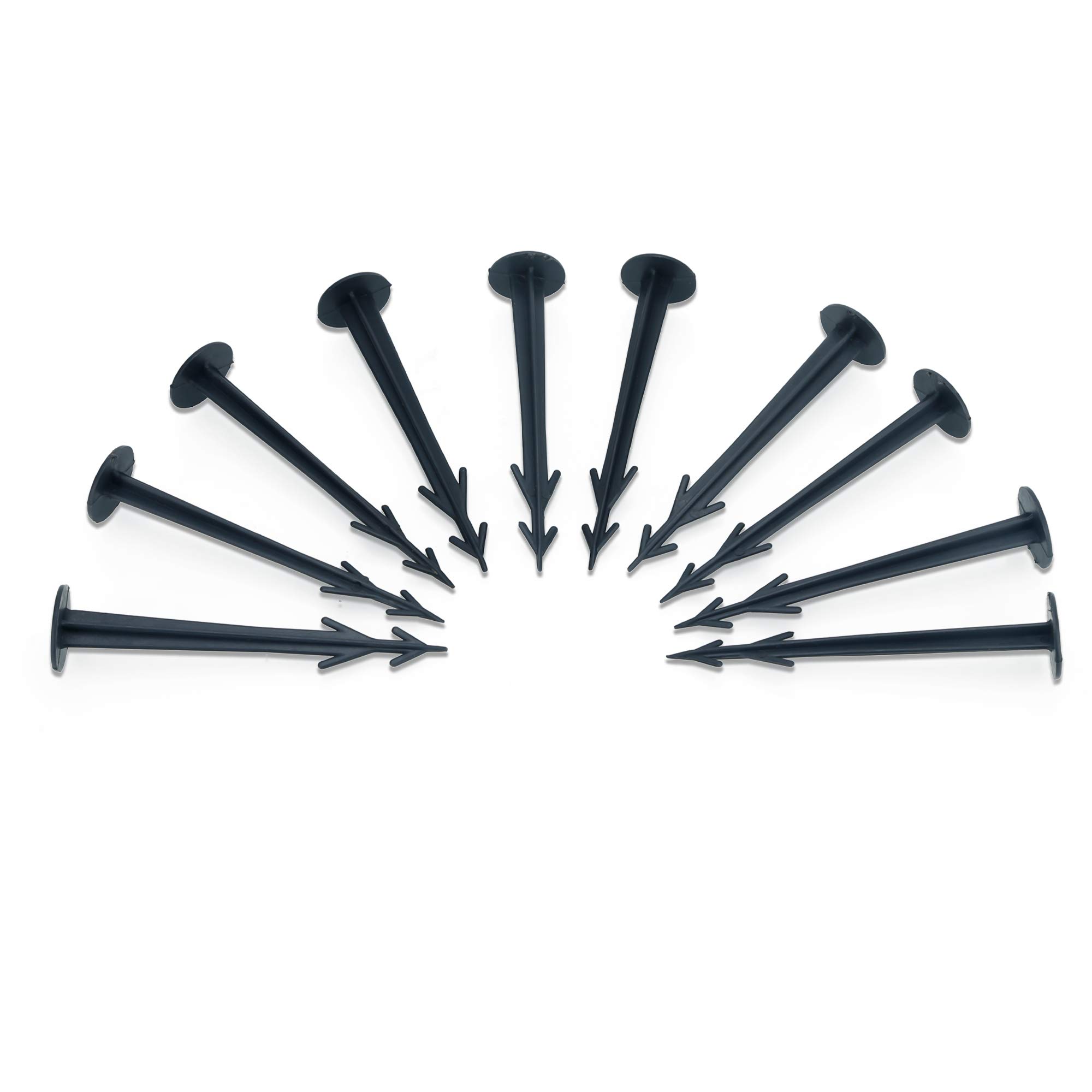 Intirilife Erdanker Kunststoff Schwarz 12 cm 100 Stück Vlies
