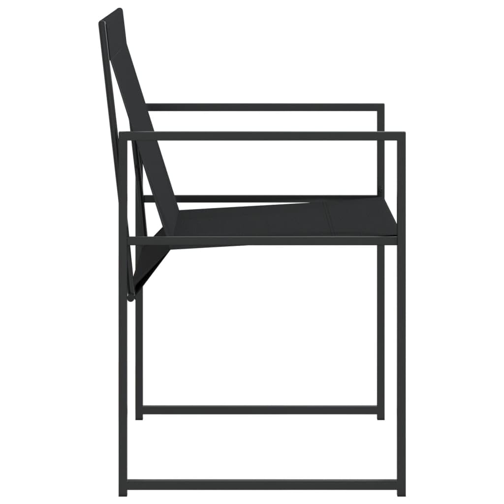vidaXL Gartenstühle Schwarz 4 Stk. Stahl Textilene Klappbar
