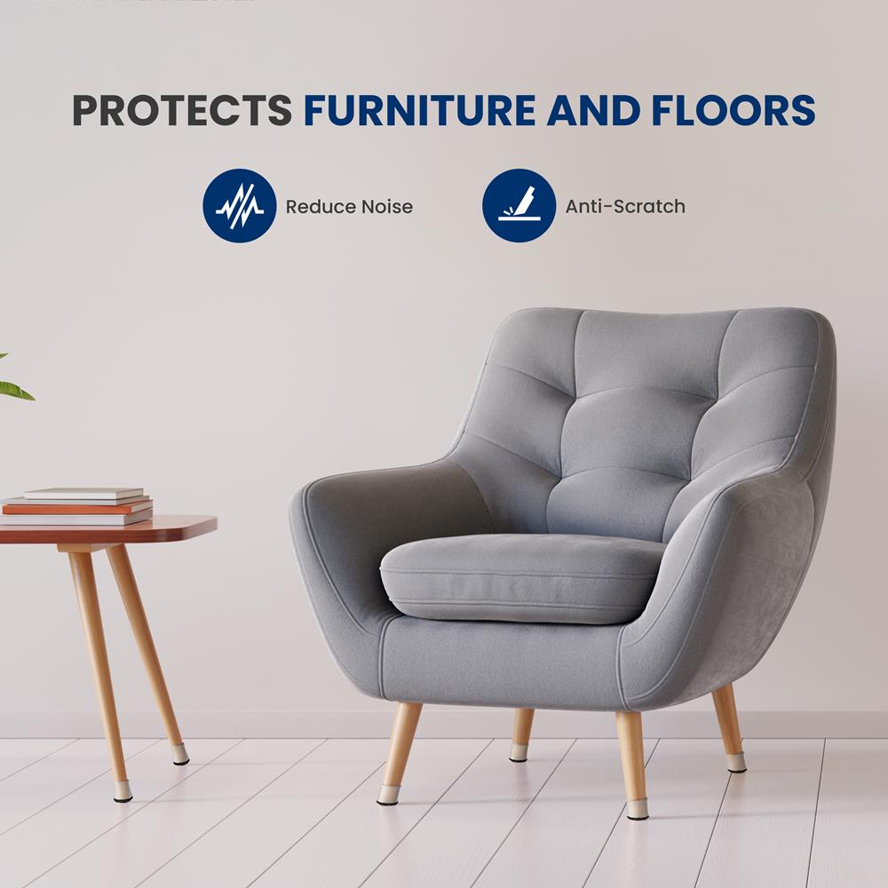 Serenelife Furniture Stuhlbeinkappen Transparent Gummi 24er