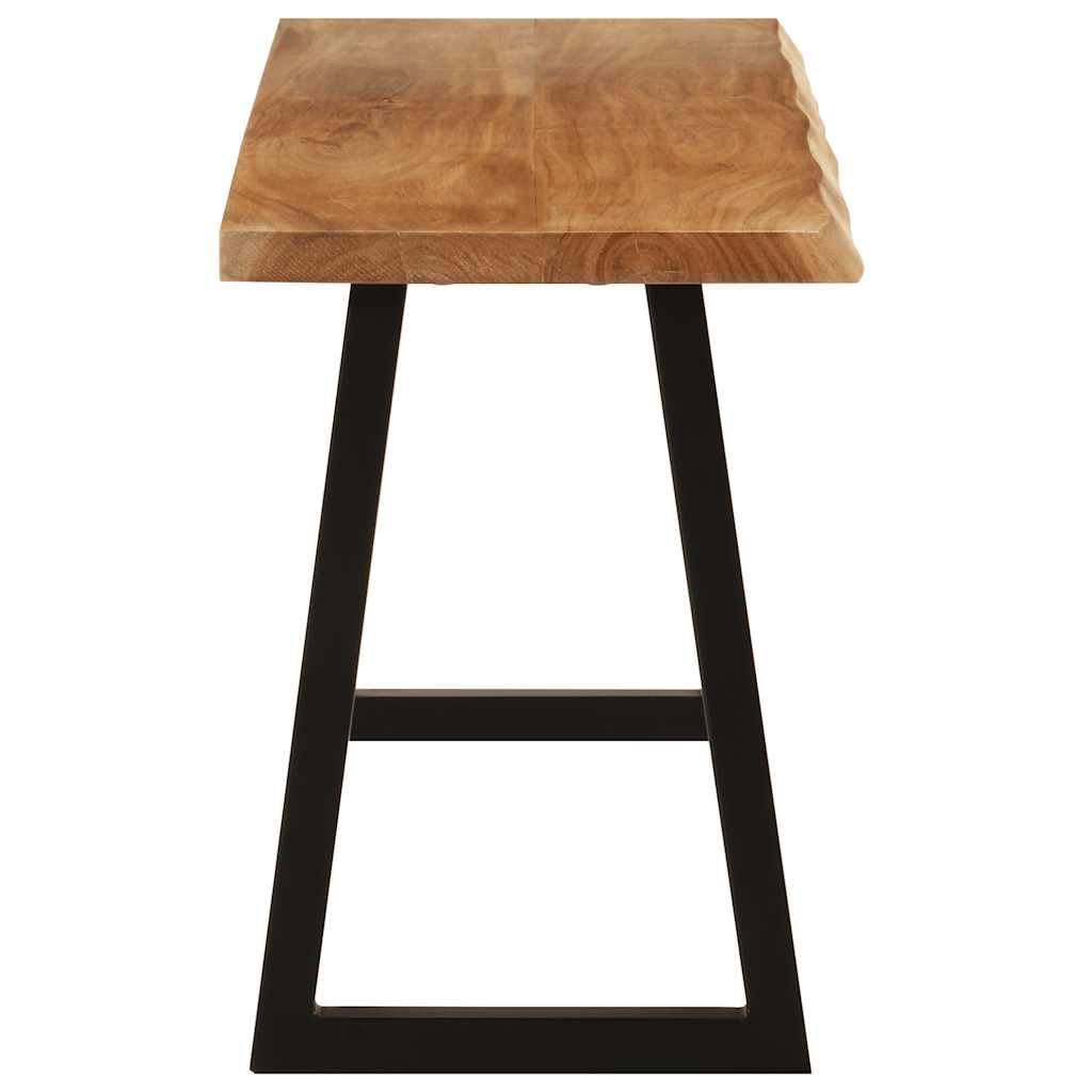 vidaXL Heim & Garten Bank Baumkante 105 cm Akazie Schwarz
