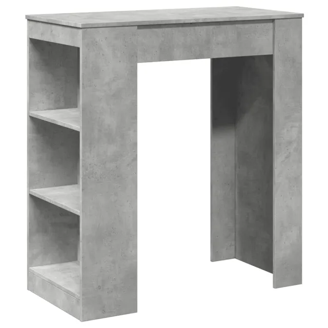 vidaXL Möbel Bartisch mit Regal Betongrau 95x47x103,5 cm