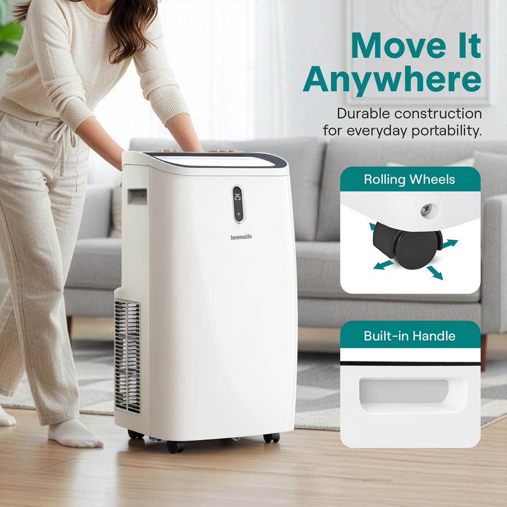 Serenelife Portable AC Klimagerät 14000 BTU weiß Entfeuchter