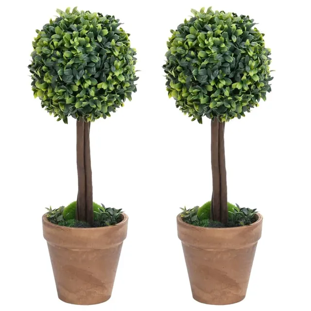 vidaXL Heim & Garten Künstlicher Buchsbaum Kugel 33cm Topf Grün