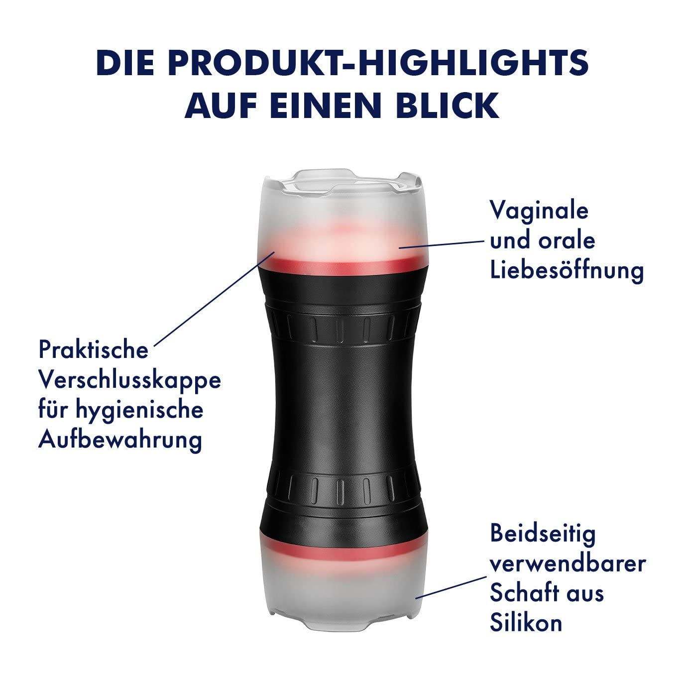 EIS Masturbatoren Taschenlampen-Design Masturbator 22,5 cm zweiseitig