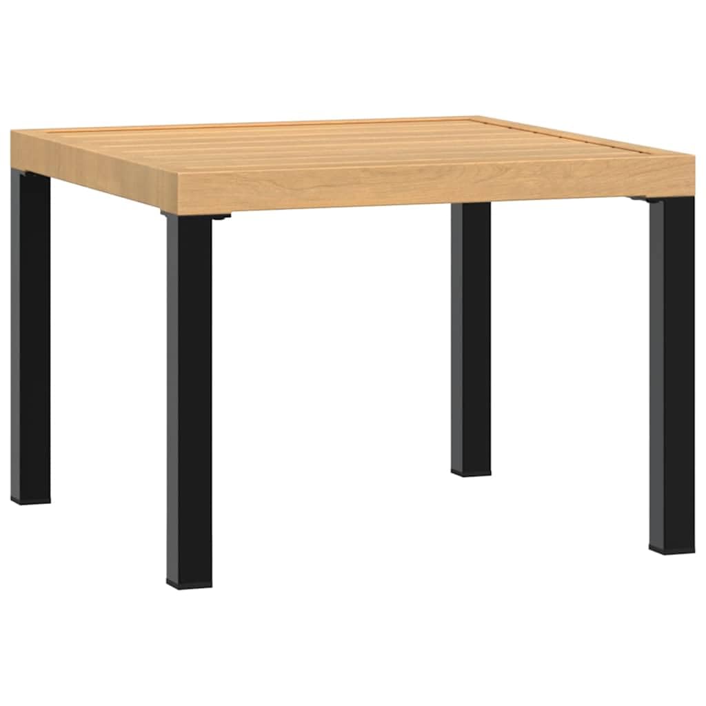 vidaXL Garten-Couchtisch 55x55x39,5 cm Stahl Schwarz-Braun