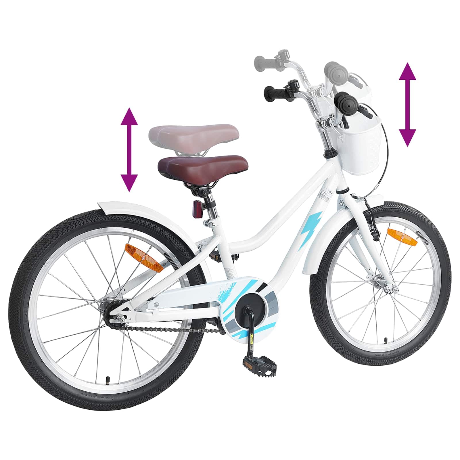 vidaXL Sport Kinderfahrrad Stahlrahmen verstellbar Sattel