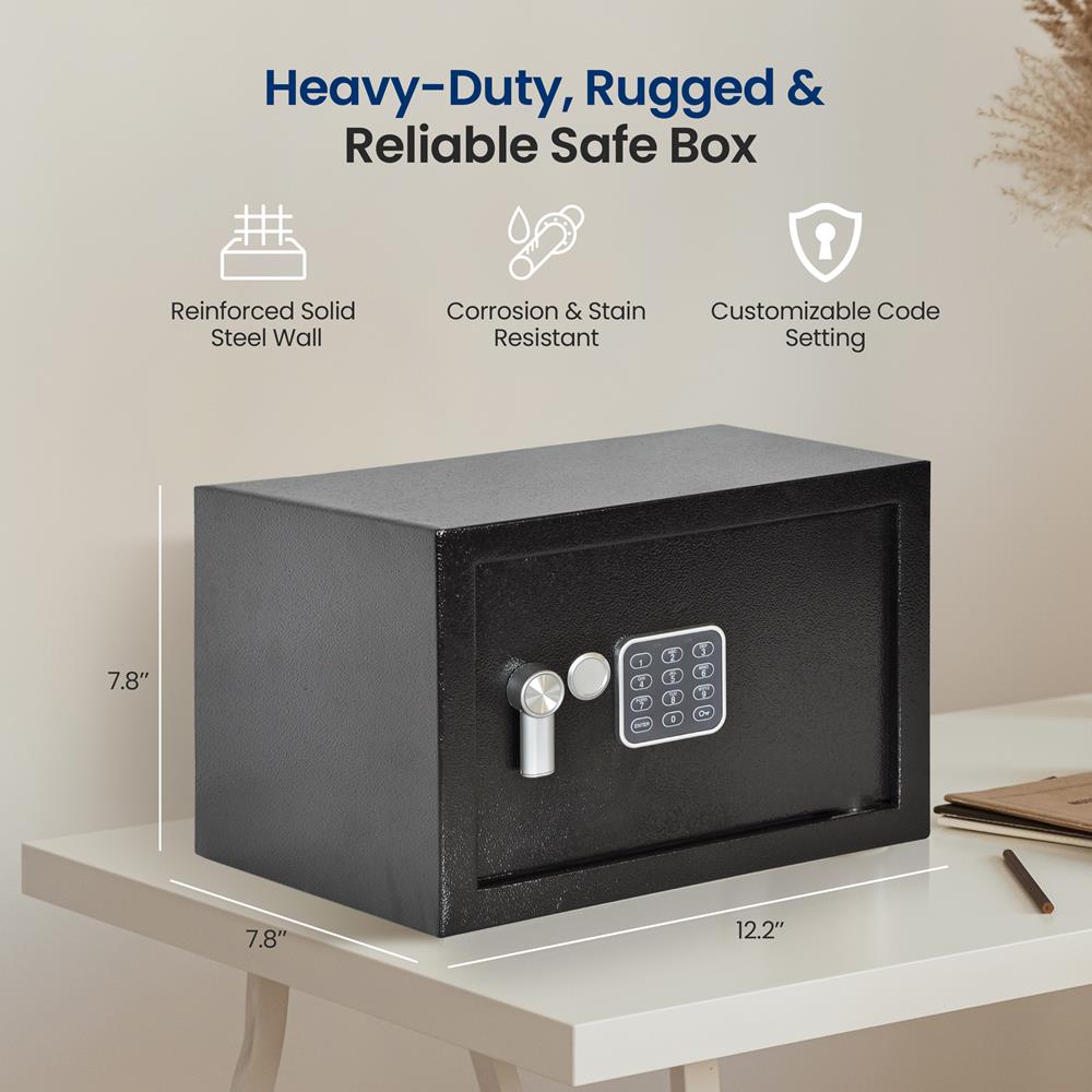 Serenelife Storage Safe Box Elektronik-Tresor Stahl 31cm