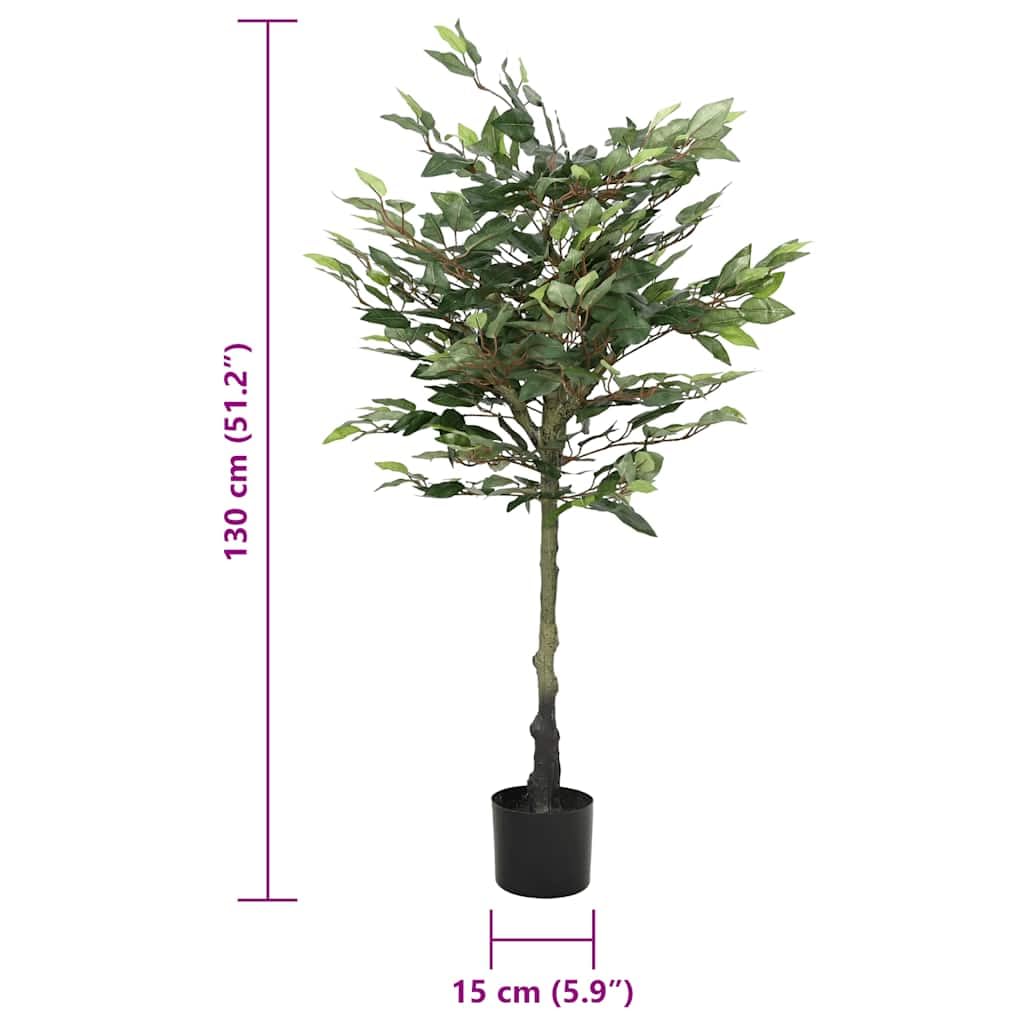 vidaXL Heim & Garten Ficusbaum künstlich 130 cm grün 480 Blätter