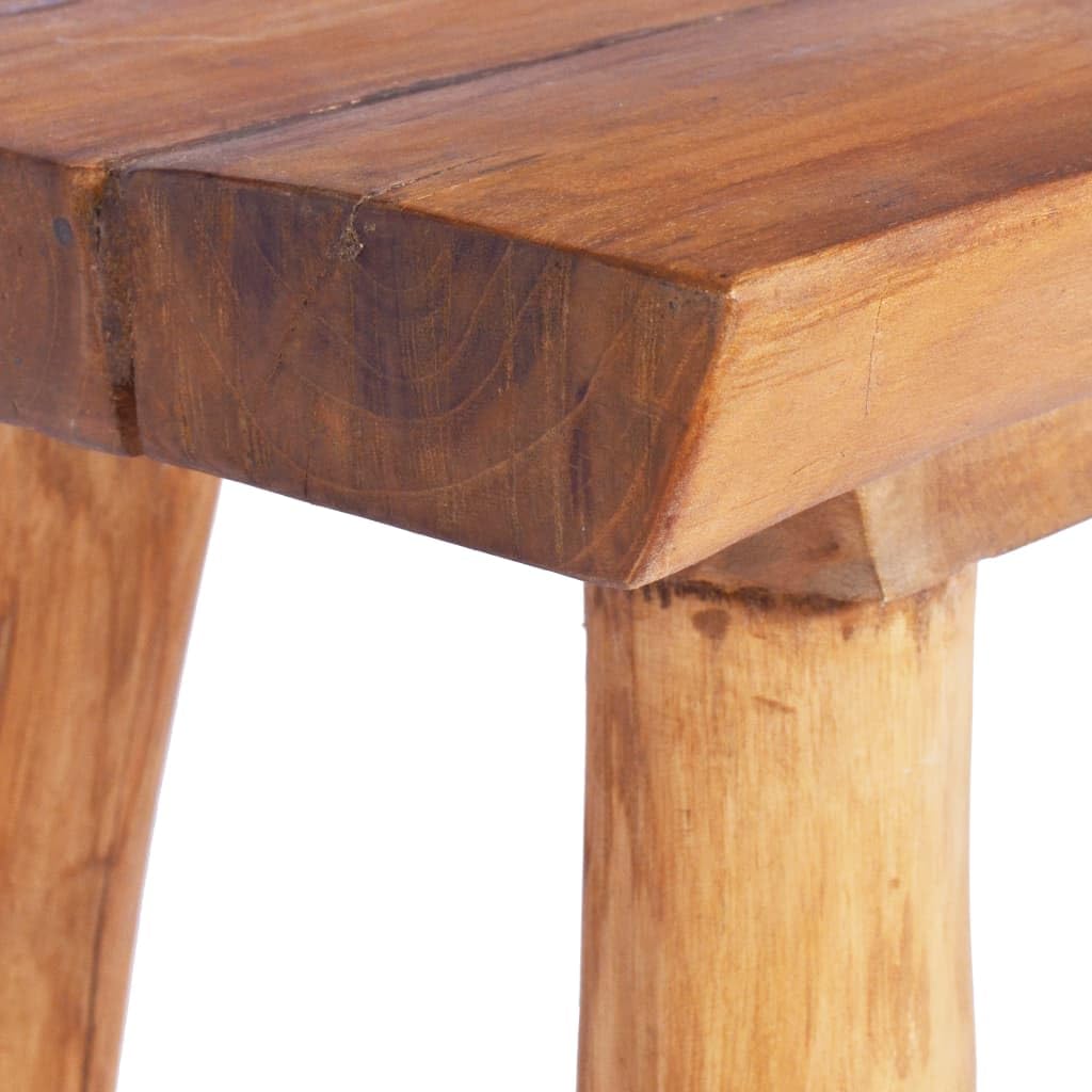 vidaXL Gartenbank Teak Massivholz 80 cm Sitzbank