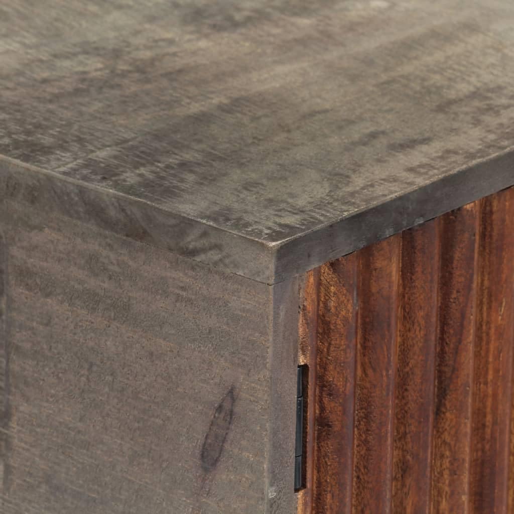 vidaXL Konsolentisch Grau Mangoholz 120x35x75 cm