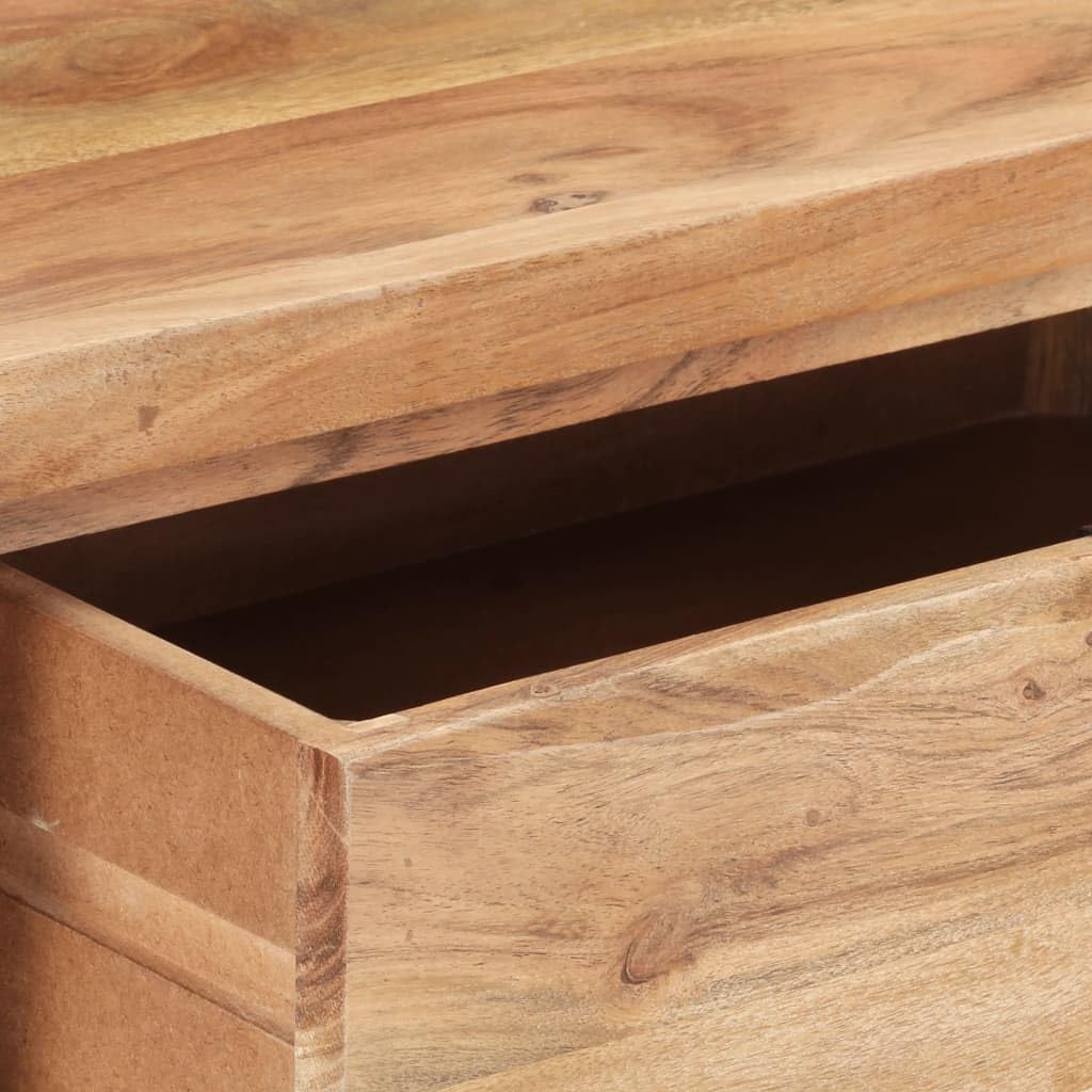 vidaXL Konsolentisch Akazie 100x35x76 cm 2 Schubladen Naturkante