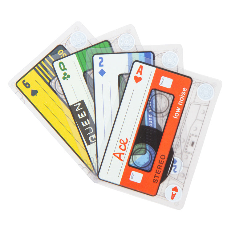 Kikkerland Play Spielkarten Kassette transparent wasserdicht
