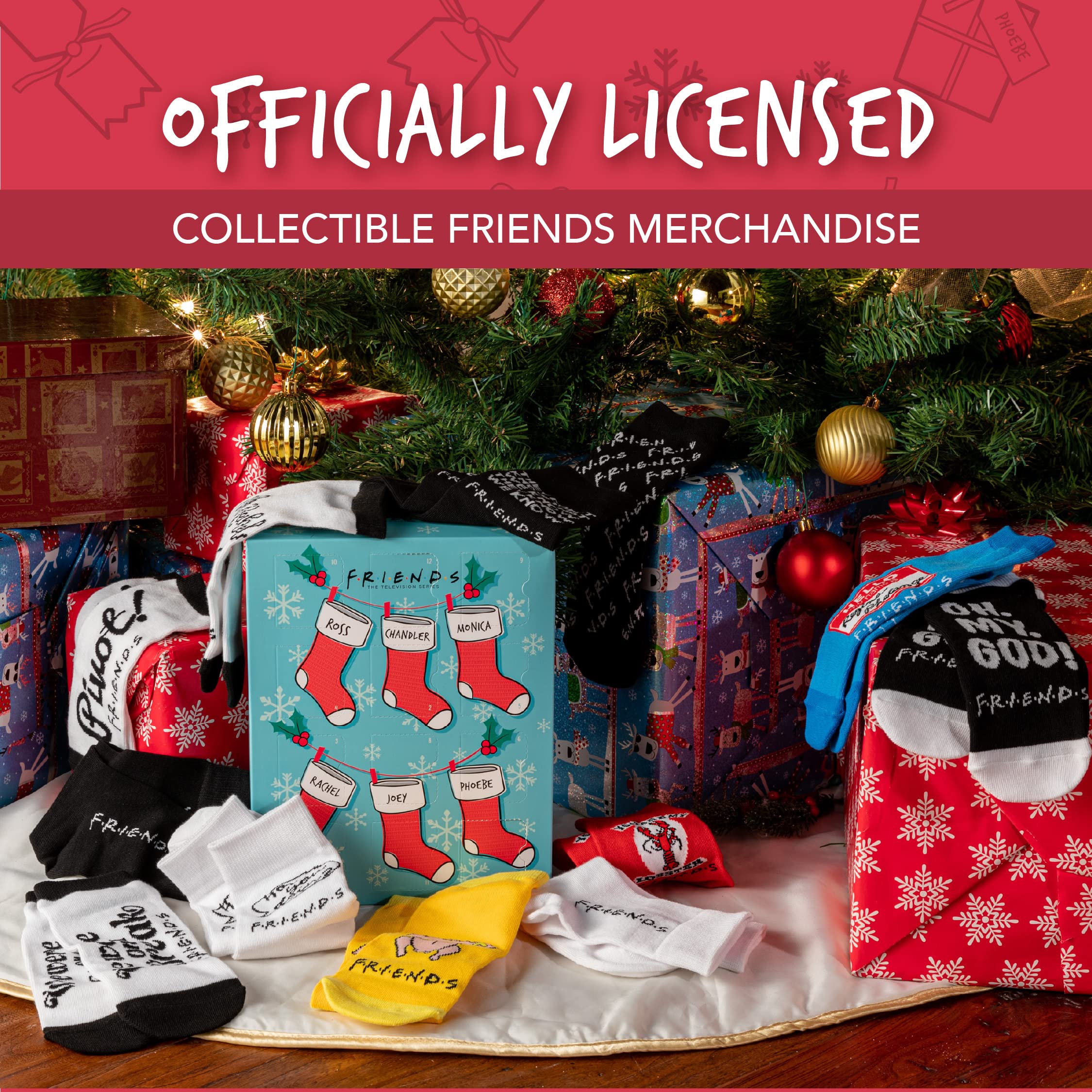 Paladone Friends Socken Adventskalender 12 Tage Unisex Polyester