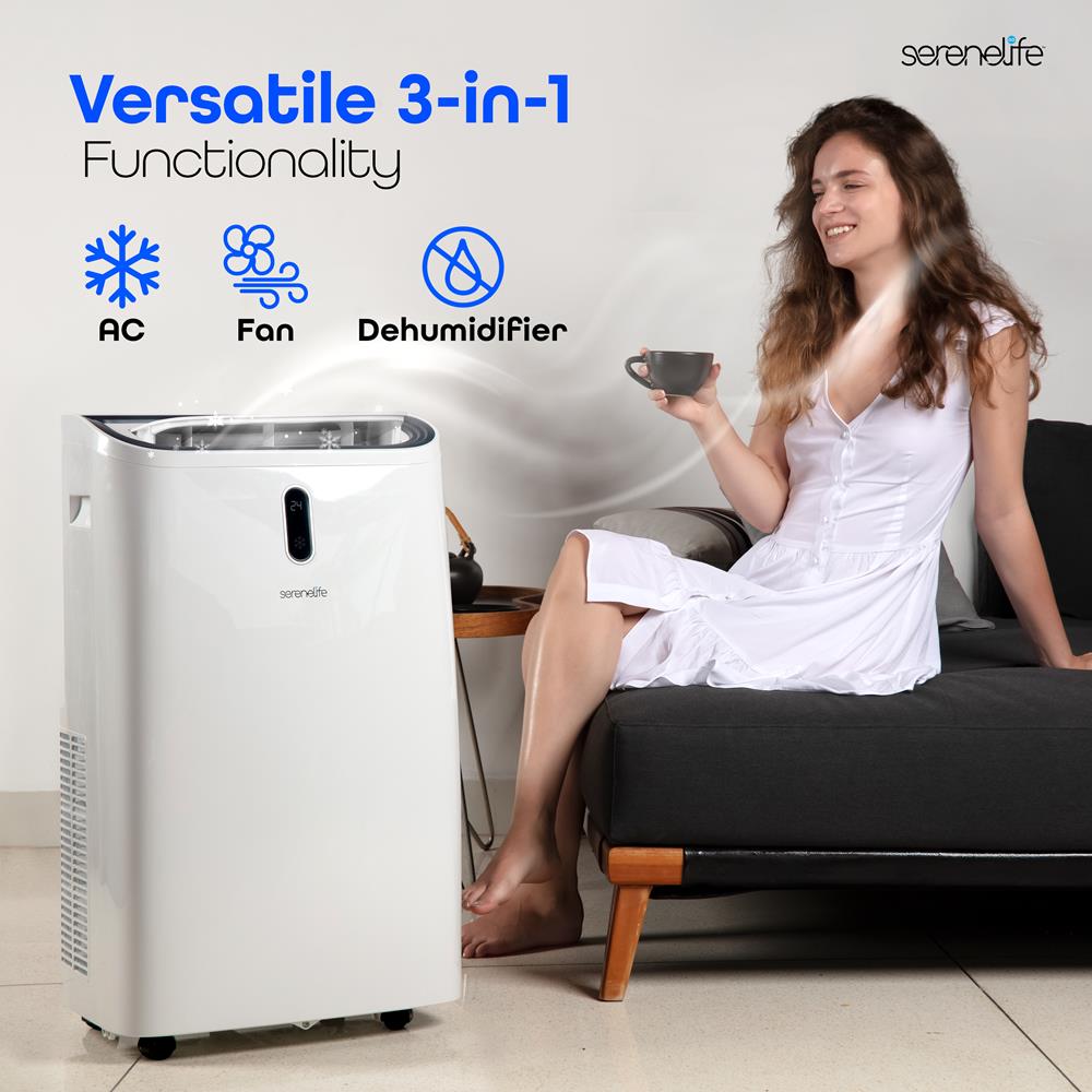 Serenelife Portable AC 12000 BTU Klimagerät Weiß Entfeuchter
