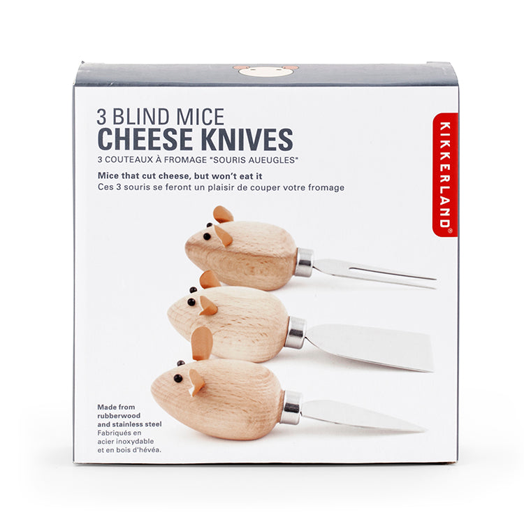 Kikkerland Mouse Käsemesser Set 3-teilig Mäuse Design