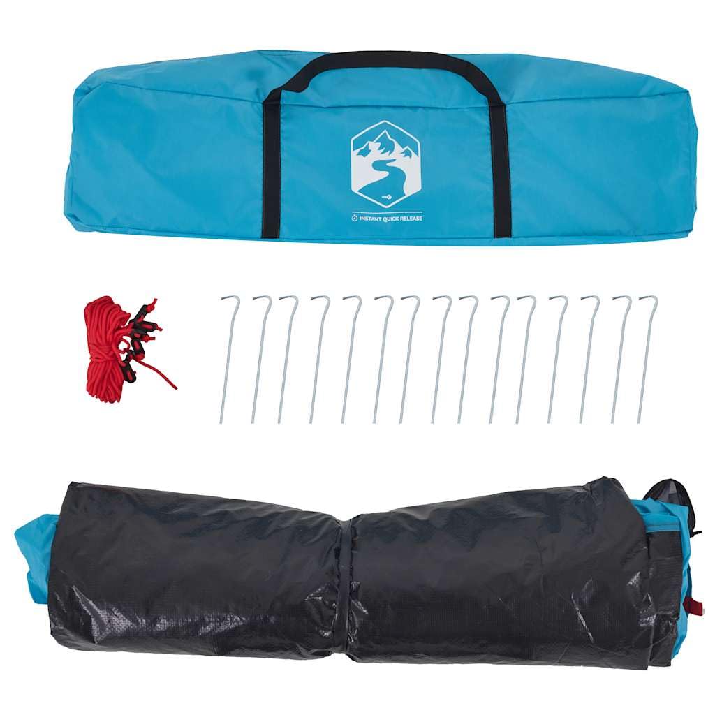 vidaXL Sport Kuppelzelt Blau 3 Personen Quick Release