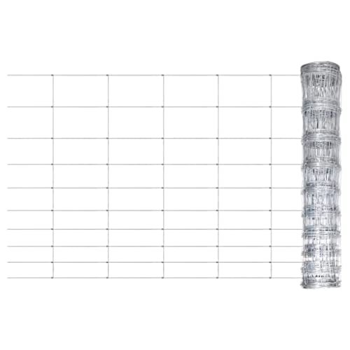 vidaXL Gartenzaun Wildzaun 50x1,5m Stahl verzinkt