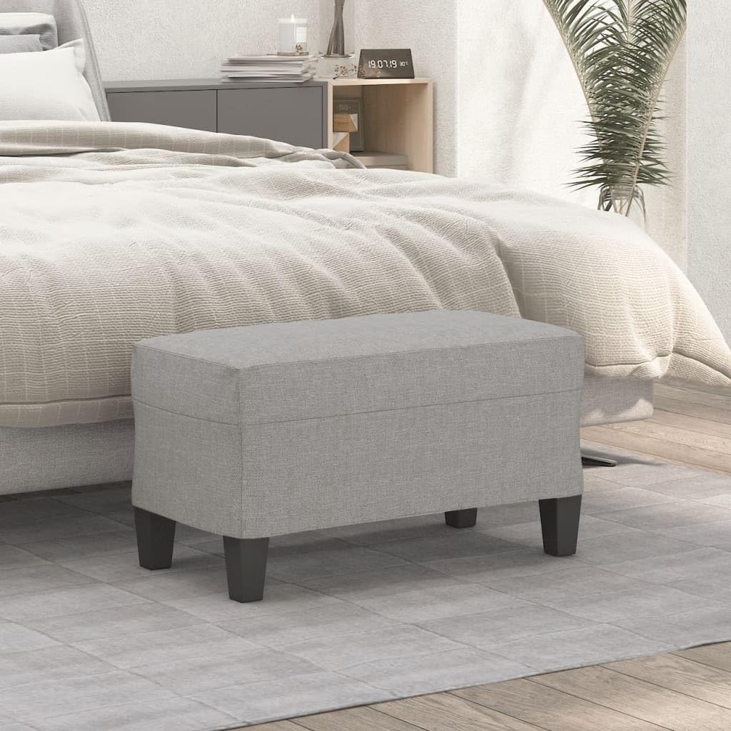 vidaXL Sitzbank Hellgrau 70x35x41 cm Polsterbank Stoff