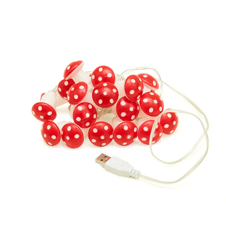 Kikkerland Home Mushroom String Lights Pilz Lichterkette USB