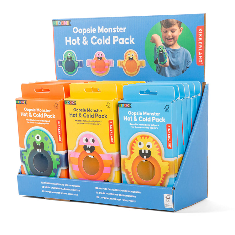 Kikkerland Kidoki Oopsie Monster Kühlkissen Wärmekissen Kinder