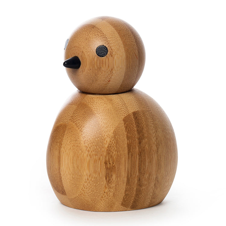Kikkerland Home Birdy Gewürzmühle Bambus Salz Pfeffer Keramik