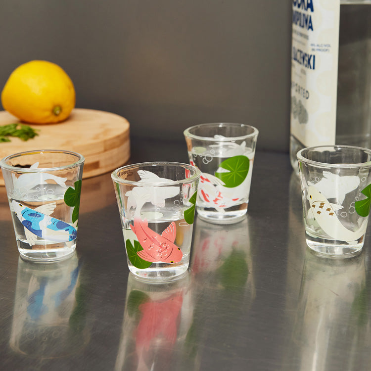 Kikkerland Kitchen Koi Morph Shot Glasses Schnapsglas 4er