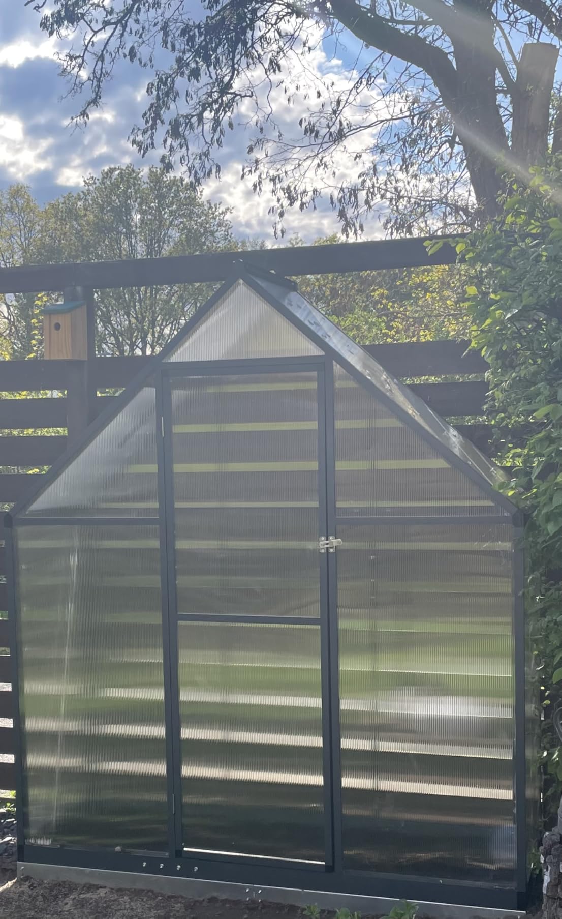 vidaXL Heim & Garten Gewächshaus 169x58x195 cm Grün Alu