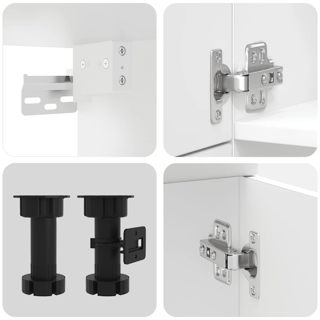 vidaXL Möbel Küchenschrank-Set Lucca 7-tlg. Weiß