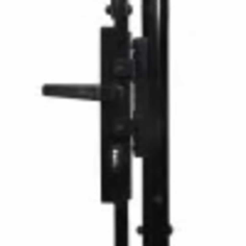 vidaXL Heim & Garten Doppelflügeltor Stahl 300x150 cm Schwarz