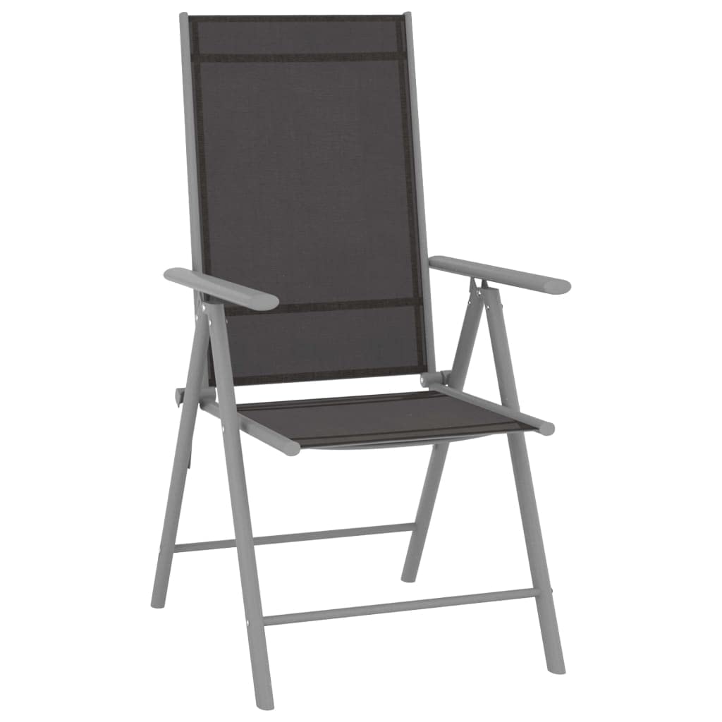 vidaXL Heim & Garten Bistro-Set 3-tlg Balkonset silbern verstellbar