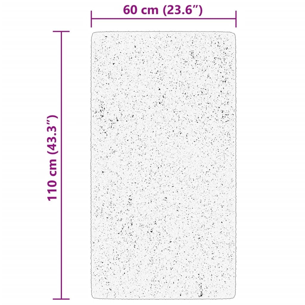 vidaXL Teppich HUARTE Beige 60x110cm Kurzflor Waschbar