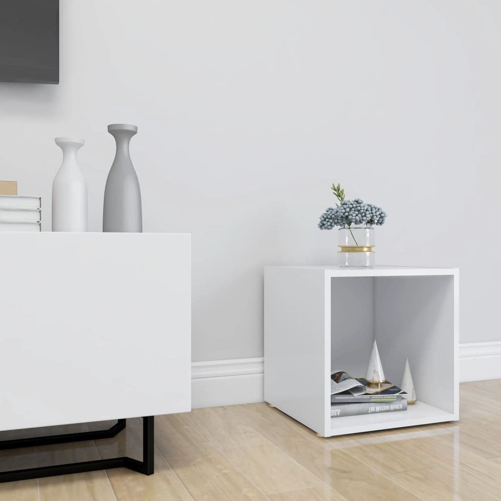 vidaXL TV Schrank Lowboard weiß 37x35x37cm 1 Fach
