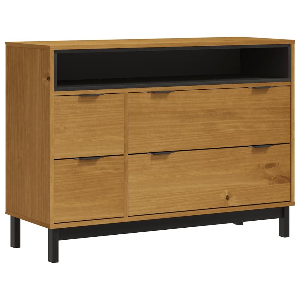 vidaXL FLAM Schubladenschrank Kiefer 110x40x80 4 Schubladen