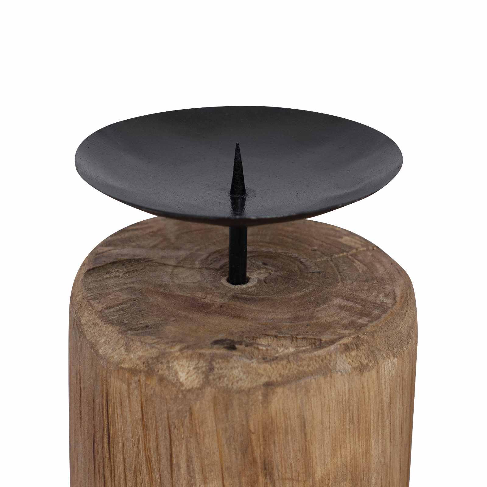 vidaXL Heim & Garten Kerzenhalter 3er Set Teak Natur Massivholz