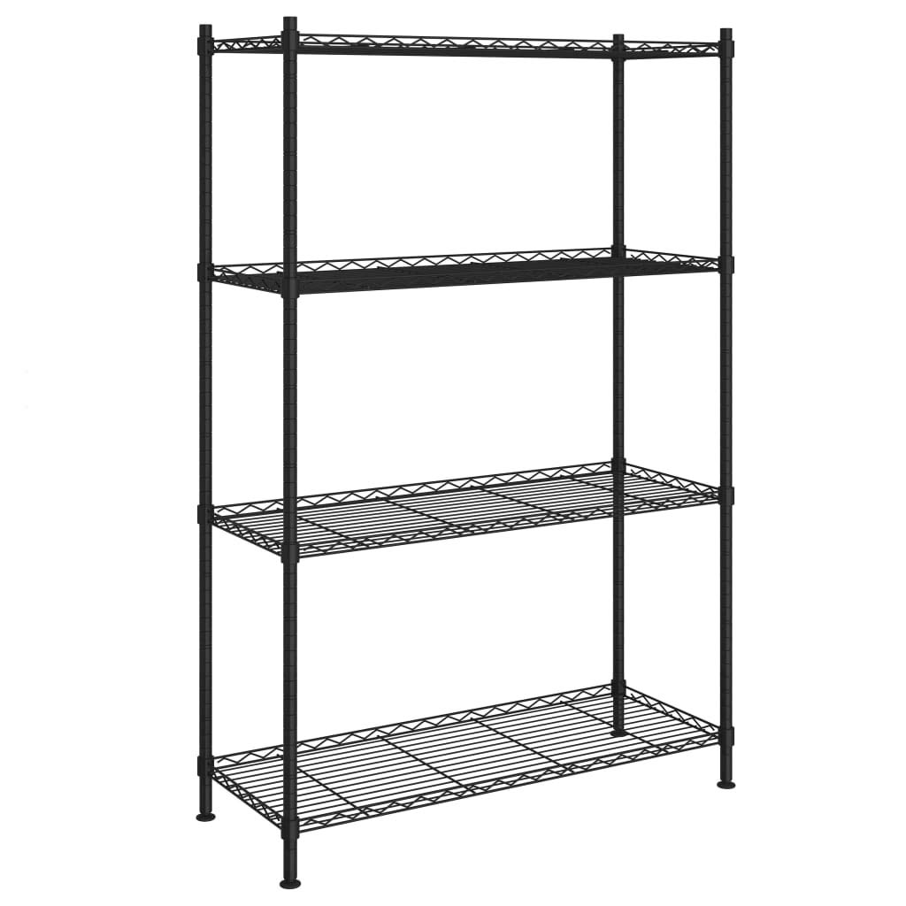 vidaXL Lagerregal Eisen schwarz 60x35x76cm 3 Böden