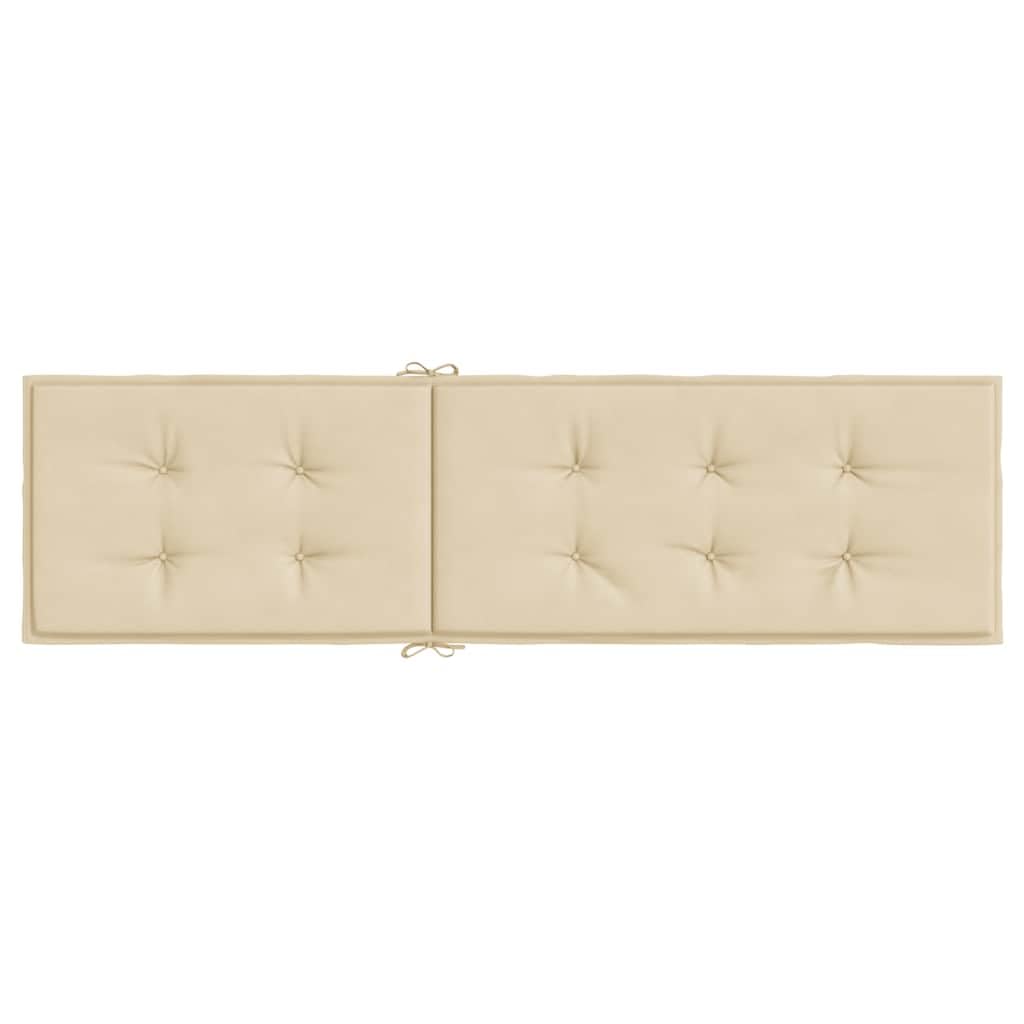 vidaXL Liegestuhl-Auflage Beige (75+105)x50x4 cm Oxford
