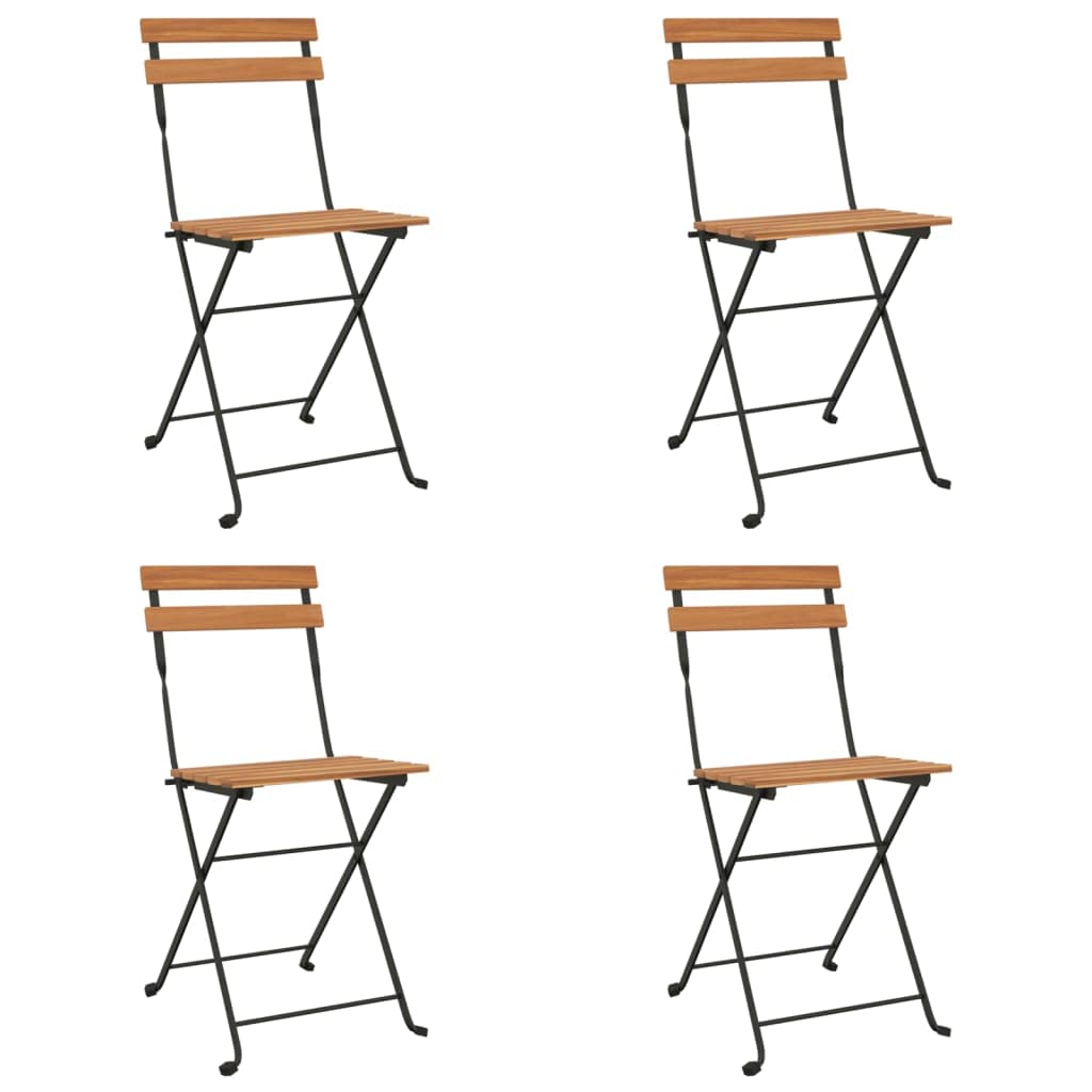 vidaXL Heim & Garten 5-tlg. Bistro-Set Akazie Klappbar