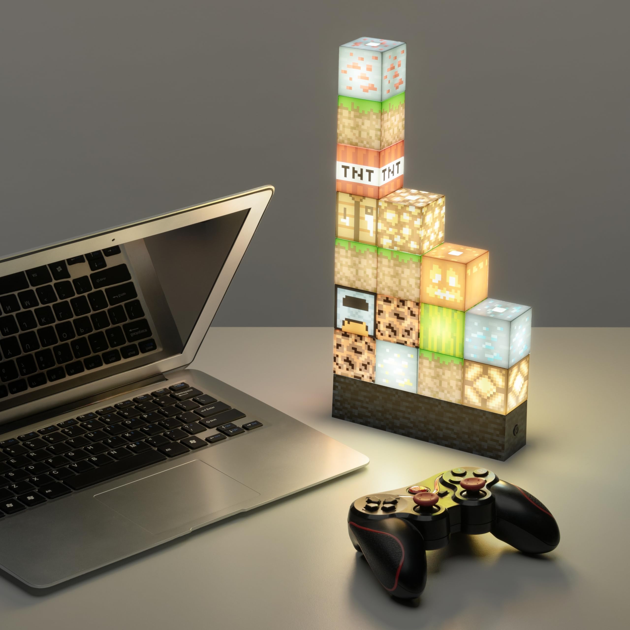 Paladone Lighting Minecraft Baulampe 16 Lichtblöcke Tischlampe